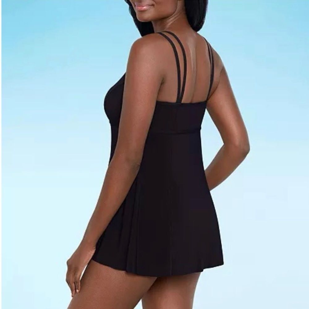 Sonnet Shores Black Swim Dress 16 NWT - Picture 5 of 8